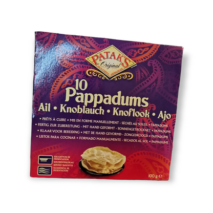 Pappadums Vitlök 100g, Patak's