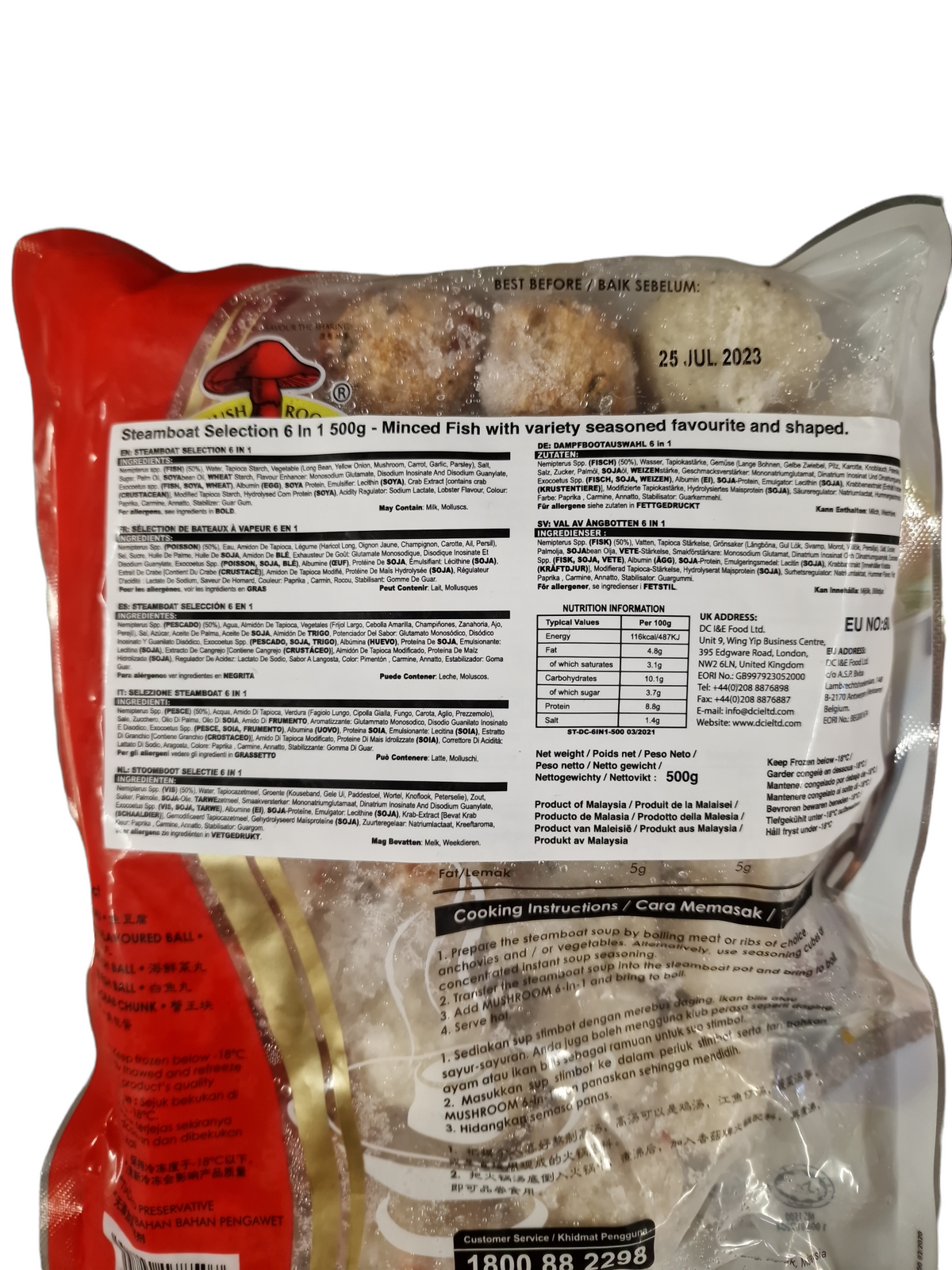 Hotpot 6 olika Fiskbollar 500g