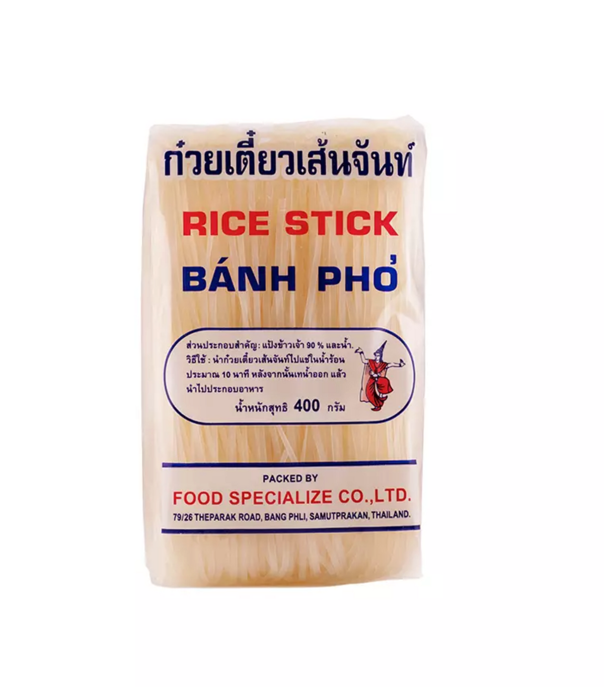 Risnudlar (3mm) 400g, Thai dancer