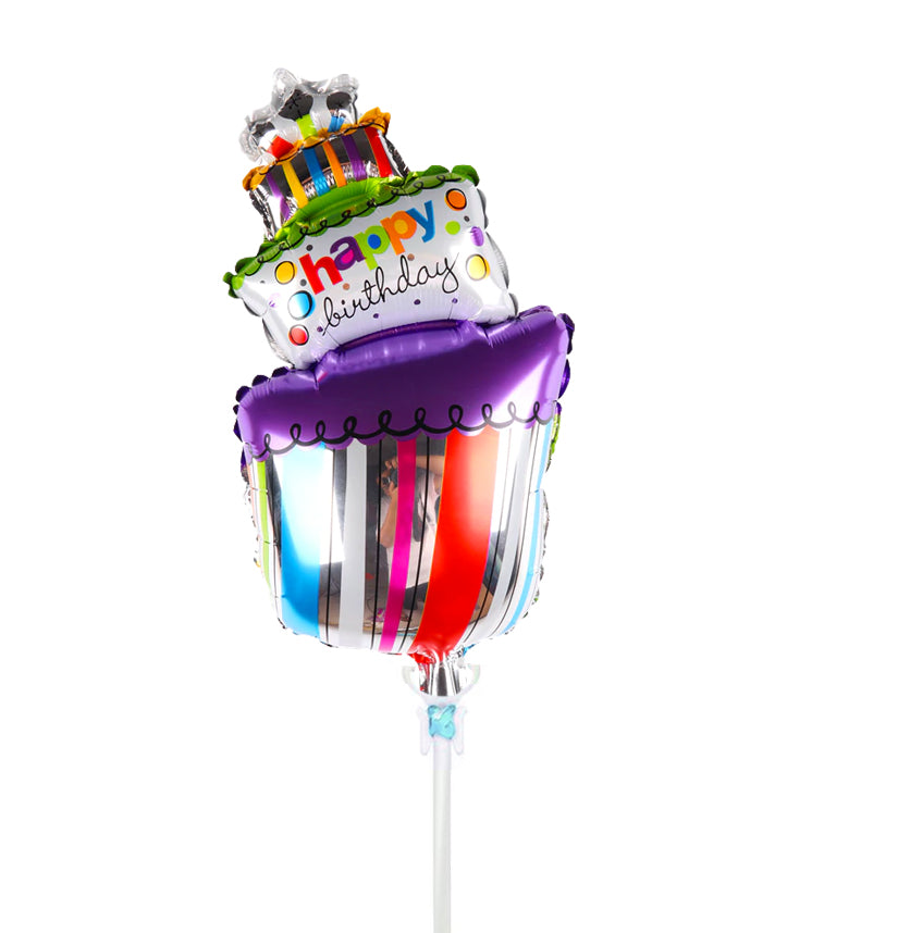 Mini Folieballong Födelsedag eller Baby Girl 14"
